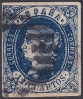 Spain 1862 Sc 57 España Ed 59a Used Grill (parrilla Con Cifra) Cancel - Usados