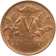 COLOMBIA 5 CENTAVOS 1967 TOP #s067 0145 - Colombie