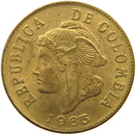 COLOMBIA 2 CENTAVOS 1965 TOP #s060 0463 - Colombia