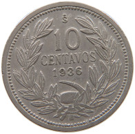 CHILE 10 CENTAVOS 1936 #a080 0497 - Chili