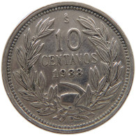 CHILE 10 CENTAVOS 1938 TOP #c021 0261 - Chili