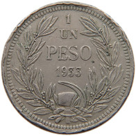 CHILE 1 PESO 1933 #c035 0173 - Chili