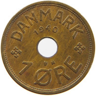 DENMARK 1 ORE 1940 TOP #c045 0311 - Denemarken