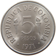 COLOMBIA 5 PESOS 1971 TOP #s026 0065 - Colombie