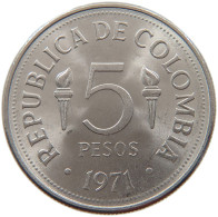 COLOMBIA 5 PESOS 1971 TOP #s026 0045 - Colombia