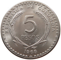 COLOMBIA 5 PESOS 1968 TOP #s023 0469 - Colombie