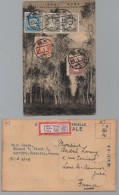 JAPON - JAPAN - SAPPORO / AFFRANCHISSEMENT 4 COULEURS SUR CARTE POSTALE ==> FRANCE (ref 8582c) - Covers & Documents