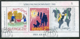 SWEDEN 1985 International Youth Year Block  Used.  Michel Block 13 - Usati