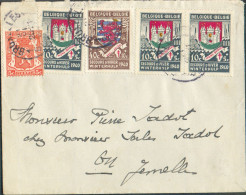 N°419-538(3)-540 - Affr. ARMOIRIE Secours D'Hiver à 75c. Obl. Sc BRUXELLES 1 Sur Lettre Vers Jemelle. -  21692 - Storia Postale