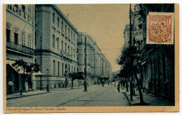 Brazil 1926 Postcard Bahia - Rua De Portugal E Conselheiro Danatas; 50r. "Industry" Stamp - Salvador De Bahia