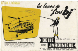 BUVARD  -  BELLE JARDINIERE SPECIALITE DU VETEMENT  FONDEE EN 1824  -  HELICOPTERE FRANCAIS  GYROPLANE BREGUET - Textile & Vestimentaire