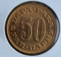 Coins Yugoslavia  Serbia 50 Para 1974  RARE  Tirage 33 000 - Yougoslavie