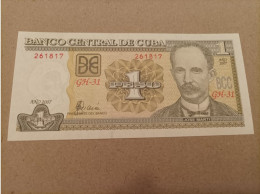 Billete De Cuba De 1 Peso Año 2007, UNC - Cuba
