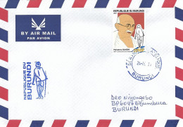 Burundi 2021 Bujumbura Mahatma Gandhi 2090f Special Handstamp Cover - Mahatma Gandhi