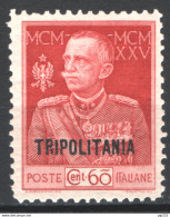 Tripolitania 1925 Sass.23 **/MNH VF/F - Tripolitania