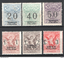 Somalia 1926 Segnatasse Vaglia Sass.SV7/12 **/MNH VF/F - Somalia