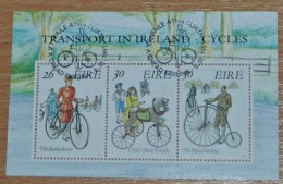 IRELAND 1991, Cycling, Transport, Mi #B8, Miniature Sheet, Used - Ciclismo