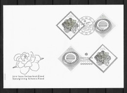 2015 Joint /Gemeinschaftsausgabe Switzerland  AndAland,  OFFICIAL SWISS MIXED FDC 2+2 STAMPS: Silver Brooches - Joint Issues