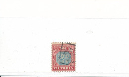 Australie Victoria Timbre Taxe N° 3 Oblitéré Variété Filigrane Inversé "A" Au Lieu De "V" - Postage Due