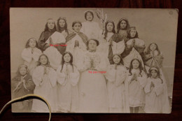 Carte Photo 1900's Tirage Print Vintage Religion Communion Catholicisme Amérindien Du Sud ? - Old (before 1900)