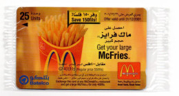 Bahrain Phonecards - Bahrain McDonald's Restaurant Offer Card Mint With Low Serial Number 000058  - Batelco -  ND 2001 - Bahrain