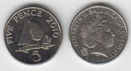 Guernsey 2010 5p Coin (Small Format) Uncirculated UNC - Guernesey