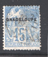 Alphée Dubois 15 Centimes  Erreur GNADELOUPE Yv 19a Cote 115€ - Gebruikt