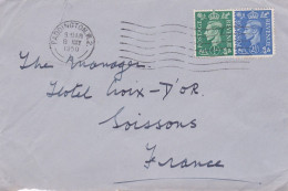 G-B- 1950--- Lettre PADDINGTON  Pour Soissons-02 (France)-timbres ,cachet  Date  8- 5 -1950-- - Brieven En Documenten