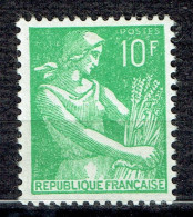 10 F Vert Type Moissonneuse - 1957-1959 Moissonneuse