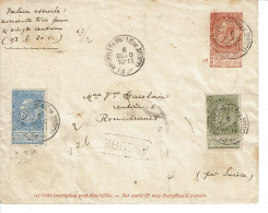 Devant D'Enveloppe-lettre LEOPOLD II Avec Bandelette Assuree - Letter Covers