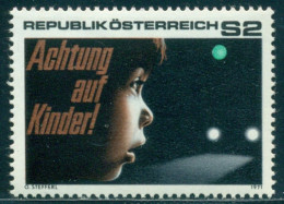 1971 Road/Traffic Safety For Children,Beware Of Children,auto,Austria,1354,MNH - Accidentes Y Seguridad Vial