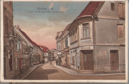 PARCHIM Lange Straße Mit Fritz Reuter Haus Color Bäckerei Ludwig Matz 14.6.1926 Absenderstempel Drogerie Max Awe - Parchim