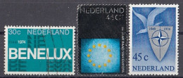 NETHERLANDS 1035-1037,used,falc Hinged - NATO