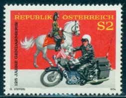 1974 Gendarmerie On Horseback And On Motorcycle,Police,Austria,1454,MNH - Other (Earth)