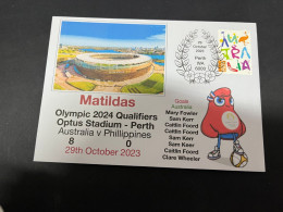 31-10-2023 (5 U 46) Australia (8) V Philippines (0) - Matildas Olympic 2024 Qualifiers (match 2) 29-10-2023 In Perth - Sommer 2024: Paris