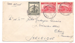 Congo Belge 241 254 Palmiers Union Minière Du Haut Katanga (UMHK) Camp De Panda De Jadotville à Thuin Belgique - Covers & Documents