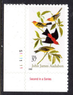 USA - 2002 37c AUDUBON SELF- ADHESIVE BIRDS STAMP FINE MNH ** SG 4152 REF B - Unused Stamps