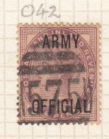 Clear Cancellation Postmark, Great Britian, 1d ARMY OFFICIAL ,  QV 1896 Used  - Officials