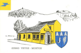 63 - VEYRE-MONTON - INAUGURATION BUREAU De POSTE - 7 JUIN 1991 -  CARTE COMMEMORATIVE & PHILATELIQUE - TRES BON ETAT - Veyre Monton