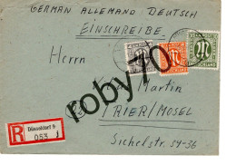 ALLEMAGNE - GERMANIA  DEUTSCHLAND -  BUSTA VIAGGIATA 1948 DUSSELDORF PER  TRIER - Cartas & Documentos