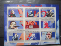 Guinée U2  Bono  4813/4821  Mnh Neuf ** Perfect 2010 - Chanteurs