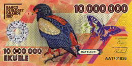 Banco De Elobey Grande 10 00 000 EKUELE 2017 Bateleur UNC - Equatorial Guinea