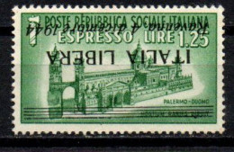 1945 - Italia - Emissioni Locali - Ravenna - Soprastampa Capovolta    ------- - Centraal Comité Van Het Nationaal Verzet (CLN)