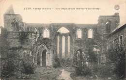 BELGIQUE - Thuin - Abbaye D'Aulne - Vue Longitudinale Intérieure Du Tansept - Carte Postale Ancienne - Thuin