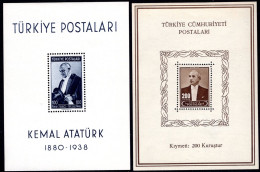 2065. TURKEY 1939 S/S 1 ATATURK.1943 S/S 2 MNH - Sonstige & Ohne Zuordnung