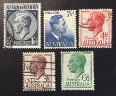 1951 /52 - Australia - King George VI - 5 Stamps - Used - Gebraucht