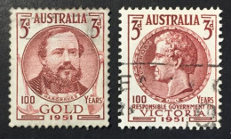 1951 - Australia - Centenary Of Gold Discovery Responsible Victoria Gov. - Used - Oblitérés