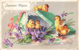 FÊTES - VŒUX - Joyeuses Pâques - Poussins - Colorisé - Carte Postale Ancienne - Pâques