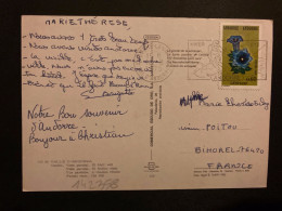 CP Pour La FRANCE TP GENTIANE 0,60 OBL.MEC.18-8 1975 ANDORRE LA VIEILLE - Cartas & Documentos