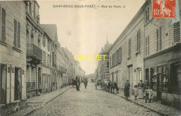95 St Brice Sous Forêt, Rue De Paris, Commerçants Devant Leur Boutique ..., Affranchie 1909 - Saint-Brice-sous-Forêt